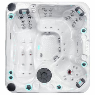 Wanna SPA z hydromasażem Passion Spas Pleasure (215х200х91 cm), srebrno-biały