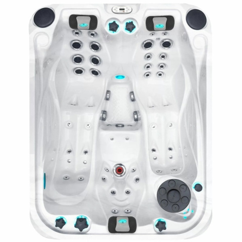 Wanna SPA z hydromasażem Passion Spas Soulmate (213х165х84 cm), srebrno-biały