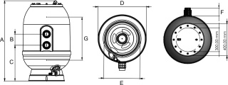 Filtr piaskowy do basenu wzmocniony włóknem szklanym Supra V3 750 SM; 2,5 bar