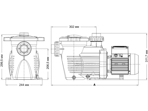 pompa-filtracyjna-Hayward-K-Flo-SPK12603XY1-wymiary