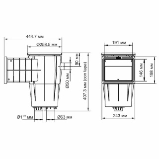 Skimmer do basenu betonowego Kripsol SKSLI Standard 60110300000