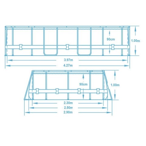 Basen ogrodowy stelażowy 427 x 250 x 100 cm 11w1 Bestway 56620 Bestway