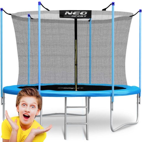 Trampolina ogrodowa 8ft/252cm siatka wewnętrzna i drabinką Neo-Sport