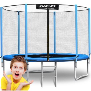 Trampolina ogrodowa 8ft/252cm siatka zewnętrzna i drabinką Neo-Sport