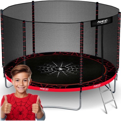 Trampolina ogrodowa 10ft/312cm z siatką zewnętrzną i drabinką Neo-Sport Neo-Sport