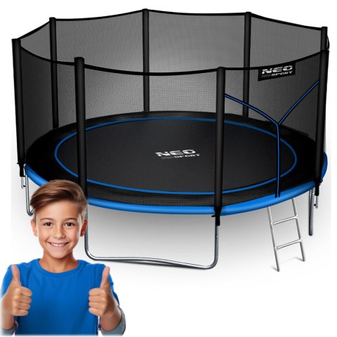 Trampolina ogrodowa 12ft/374cm z siatką zewnętrzną i drabinką Neo-Sport Neo-Sport