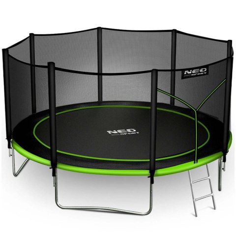 Trampolina ogrodowa 12ft/374cm z siatką zewnętrzną i drabinką Neo-Sport Neo-Sport