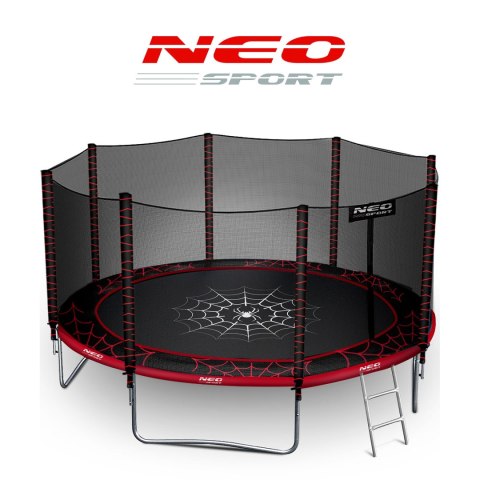 Trampolina ogrodowa 13ft/404cm z siatką zewnętrzną i drabinką Neo-Sport Neo-Sport