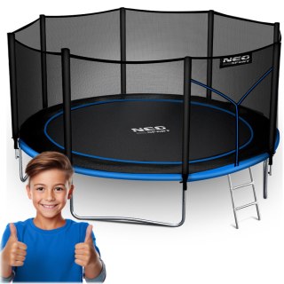 Trampolina ogrodowa 13ft/404cm z siatką zewnętrzną i drabinką Neo-Sport Neo-Sport