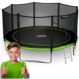 Trampolina ogrodowa 13ft/404cm z siatką zewnętrzną i drabinką Neo-Sport Neo-Sport