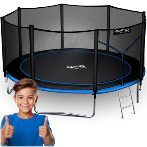 Trampolina ogrodowa 14ft/435cm z siatką zewnętrzną i drabinką Neo-Sport Neo-Sport