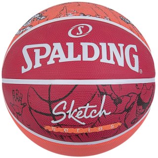 PIŁKA DO KOSZYKÓWKI SPALDING SKETCH JUMP R.7 CZERWONO POMARAŃCZOWY SPALDING