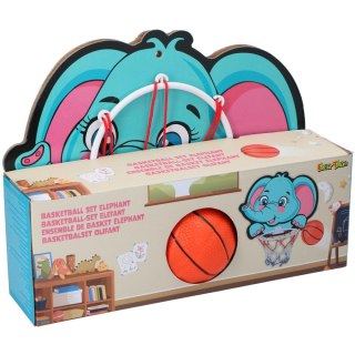 TABLICA DO KOSZYKÓWKI 40x30CM Z PIŁKĄ ELEPHANT EDDY TOYS