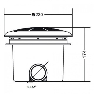 Odpływ denny do basenów foliowych Emaux EM2832V Emaux