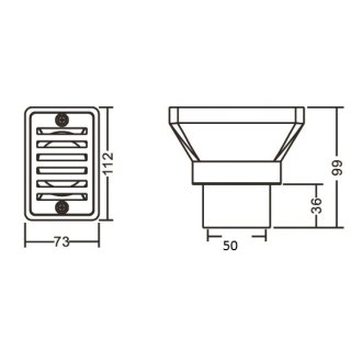 Odpływ rynny przelewowej do basenu Emaux EM2819 Emaux