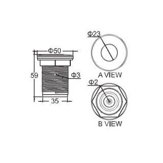 Przycisk pneumatyczny Emaux EM1845 gwintowany Emaux