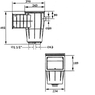 Skimmer do basenów foliowych Kripsol SKSL.C Standard Kripsol