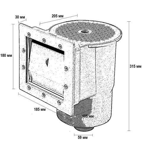 Skimmer do basenu Kokido Olimpic K001WBX/LX/W Standard uniwersalny (biały) Kokido