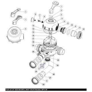 Adapter Emaux mufy przyłącza górnego 2.0" czarny (01013099) Emaux