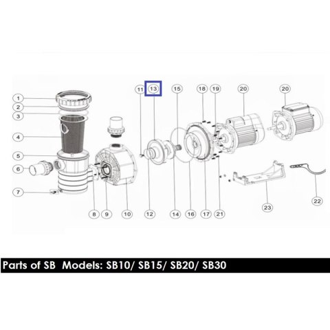 Dyfuzor do pompy Emaux SB/SR (1111015) Emaux