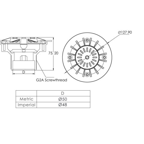 Dysza denna do basenów betonowych Emaux EM2862 Emaux