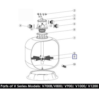Dysza filtra do basenu Emaux V800-V900 Emaux