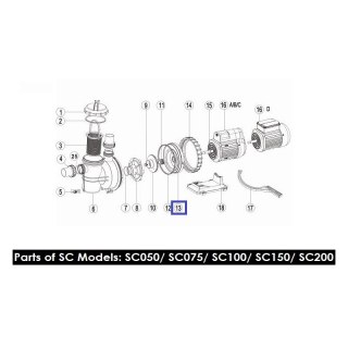 Kołnierz pompy Emaux SC (01111008) Emaux