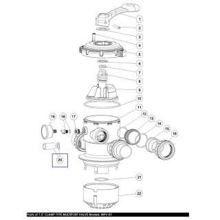 Korek do kontroli stopnia zanieczyszczenia wody zaworu 6-pozycyjnego Emaux (89280104) Emaux