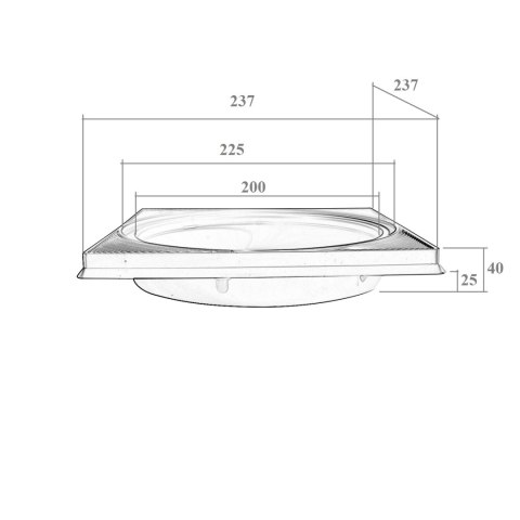 Kwadratowa ramka Kripsol RSKI0002.00R do skimmera Kripsol