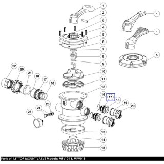 Nakrętka przyłączeniowa Emaux z gwintem zewnętrznym 1,5" czarna (01013015) Emaux
