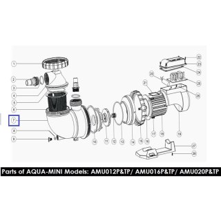 Obudowa pompy Emaux serii AMU (16021) Emaux