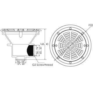 Odpływ denny do basenów foliowych Emaux EM2837 Emaux