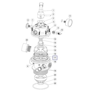 Pierścień uszczelniający Emaux zaworu MPV-06 1.5" (do pokrywy zaworu) 2011144 Emaux