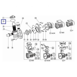 Pierścień uszczelniający do pokrywy Emaux SS 2011074 Emaux