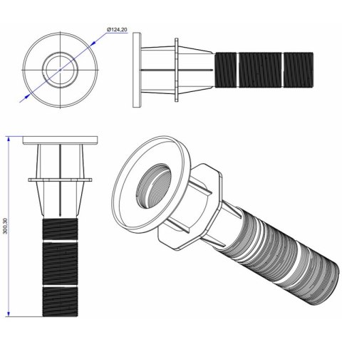 Przepust do basenów betonowych Emaux EM2841 Emaux