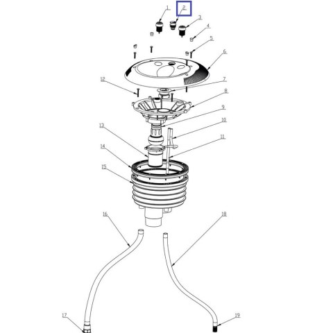 Przycisk regulacji przepływu powietrza Emaux do przeciwprądu (Air ajusting) 89090105 Emaux