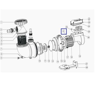 Uszczelka pokrywy pompy Emaux serii AMU 2020048 Emaux