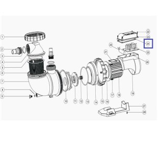 Uszczelka pokrywy skrzynki stykowej Emaux pompy serii AMU 2020012 Emaux