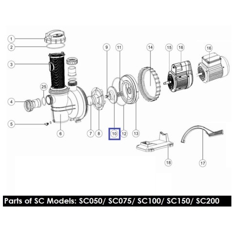 Wirnik do pompy Emaux SC075 (1311010) Emaux
