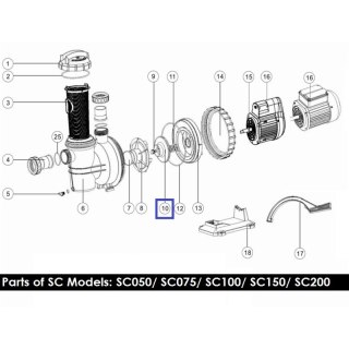 Wirnik do pompy Emaux SC200 01311013 Emaux