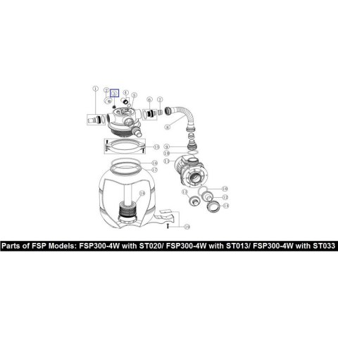 Zaślepka do manometru Emaux 01111048 Emaux