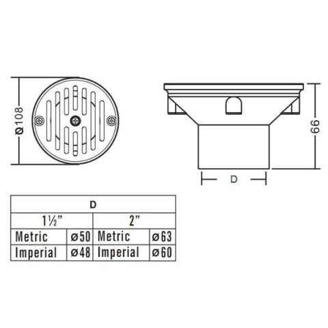 Dysza denna do basenu betonowego Emaux EM2825 Emaux