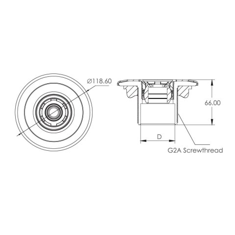 Dysza ścienna do basenów stelażowych Emaux EM4415E, 9 m3/h Emaux
