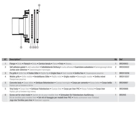 Dysza ssąca do basenów foliowych Hayward 3319 Hayward