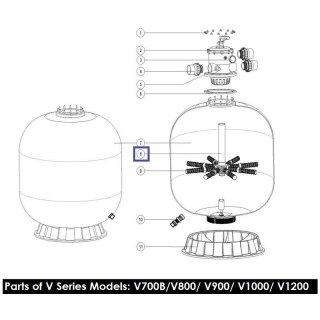 Kolektor z rurą do filtrów Emaux V700B (89010611) Emaux