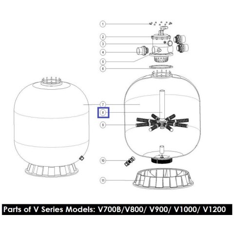Kolektor z rurą do filtrów Emaux V700B (89010611) Emaux