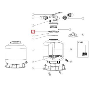 Obejma mocująca (89010101) filtra Emaux serii P Emaux