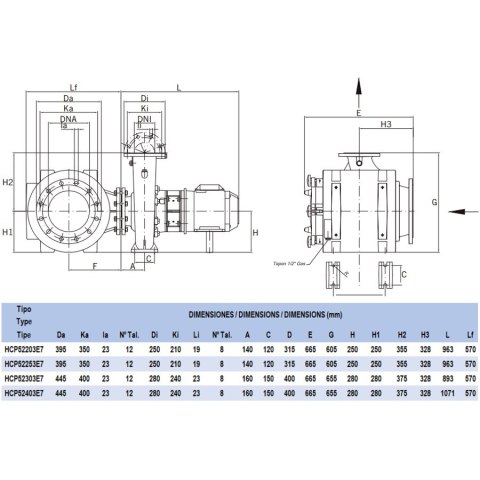 Pompa do basenu Hayward HCP52403E7 (380V, 487 m3/h, 40 KM) Hayward
