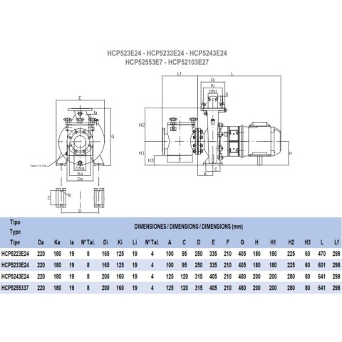 Pompa do basenu Hayward HCP5243E24 (380V, 33 m3/h, 4 KM) Hayward