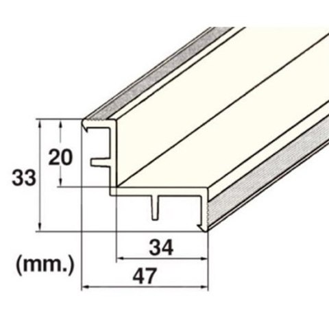 Profil w kształcie litery L do kratki przelewowej Kripsol MP200 2 m Kripsol